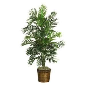   Nearly Natural 56 inch Areca Palm Silk Tree w/Basket: Home & Kitchen