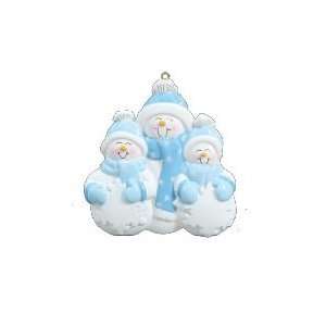  6025 Single Parent with Two Kids Snow Family Personalized 