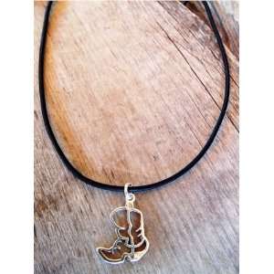  Cowboy Boot Leather Necklace