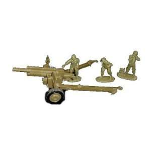  Classic Toy Soldiers, WWII US 105mm cannon with 3 man crew 