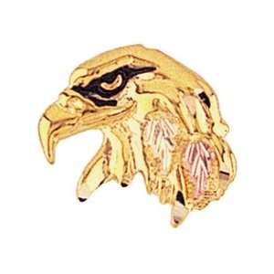  Black Hills Gold   Tie Tack   Eagle Head: Jewelry