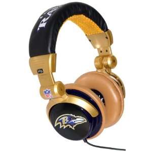  iHip NFH22BAR NFL Baltimore Ravens DJ Style Headphones 