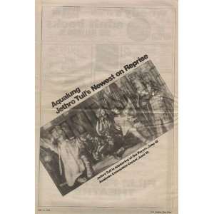  Jethro Tull Aqualung Forum Concert Poster Ad 1971
