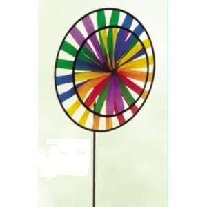   43High Double Ring Rainbow Wind Spinner Case Pack 24: Home & Kitchen