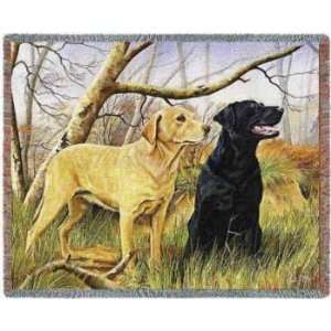  Yellow and Black Lab Tapestry Throw