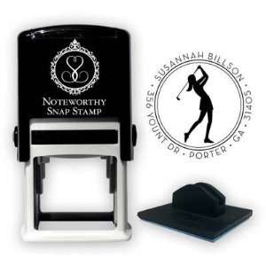     Custom Self Inking Address Stampers (Lady Golfer): Office Products