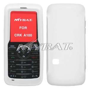  Mybat Cricket A100 Solid Skin Case (White): Cell Phones 