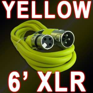 ft yellow XLR MALE TO FEMALE MICROPHONE CABLE CORD  