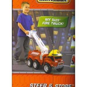  Mattel My Size Steer & Store Fire Truck with Real Lights 