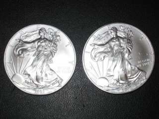 American Silver Eagles 1 Troy onces 2009 .999 BU  
