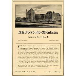  1906 Ad Marlborough Blenheim Atlantic City Josiah White 