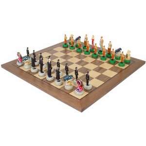  Cops & Robbers Theme Chess Set Package: Toys & Games