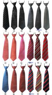 New School Boys Childrens Kids Clip On Elastic Tie Necktie Diffrent 