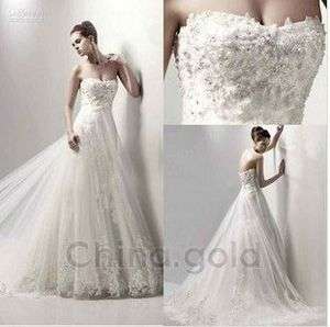 2012 two styles white ivory Wedding dress bridesmaids dresses size 