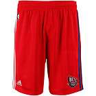 NBA New Jersey Nets Adidas On Court Pre Game Shorts  Red