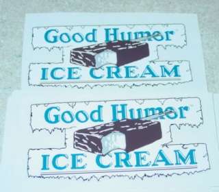 Good Humor Ice Cream Custom Truck Stickers GH 001  