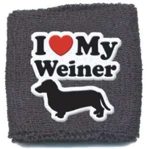  Artist Weiner Dog Clean   I Love My Weiner   Wristband 