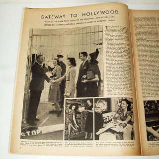 1939 RADIO GUIDE Magazine AM Shortwave HOLLYWOOD STARS  