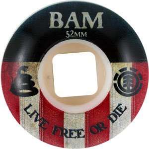  Element Bam Live Free 52mm Skateboard Wheels (Set Of 4 