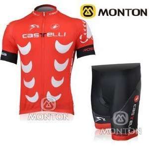  2010 new red cervelo castelli team cycling jersey+shorts bike 