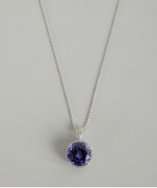Tia Collections tanzanite and diamond pendant necklace style 