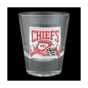 Kansas City Chiefs   Round NFL Shot Glass:  Kitchen 