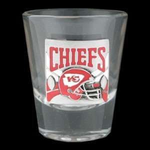 Kansas City Chiefs   Round NFL Shot Glass:  Kitchen 