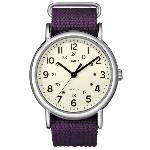   watch purple nylon strap w indiglo night light t2n648 new retail