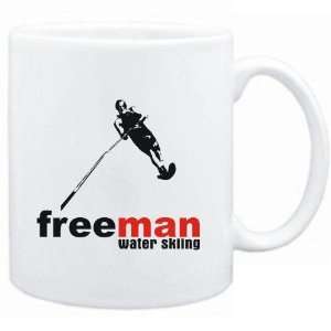    Mug White  FREE MAN  Water Skiing  Sports: Sports & Outdoors