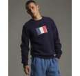 vilebrequin marine blue cotton sirene flag crewneck sweatshirt