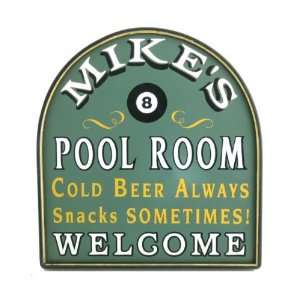 Personalized Eight Ball Pool Room Sign