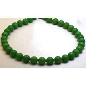   Jade with Indian Gold Beads Beaded Necklace 17 Long Gino Jewelry