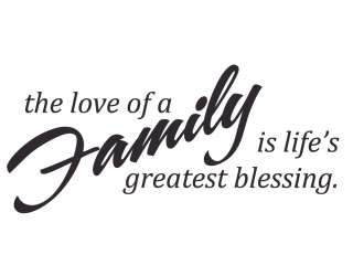 Love Of A Family Vinyl Wall Art Decal Lettering  