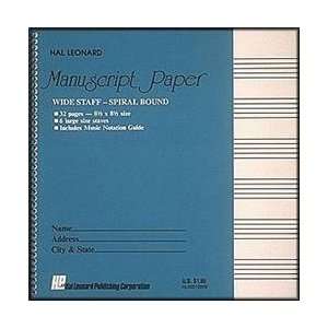   Leonard Wide Staff Spiral Bound Manuscript Paper Musical Instruments