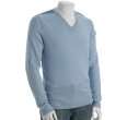 autumn cashmere sky cashmere contrast trim v neck sweater