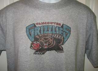 Vancouver GRIZZLIES 90s Throwback Logo T Shirt X Large  