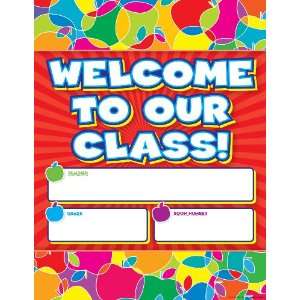  Scholastic TF2468 Graphic Apples Welcome Chart: Teachers 