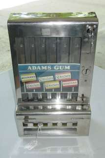 Vintage Mills Automatic Tab Penny Gum Vending Machine  