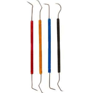    SE 4Pc Double Ended Pick Set, Colored Body