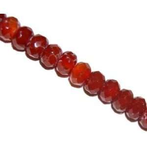 Red fire agate faceted rondelle beads, 13x8mm, sold per 16 inch strand 