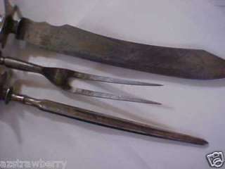 HENRY  & SON 1865 CULTERY CARVING KNIFE FORK SET  