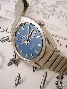 Vintage TISSOT Seastar AUTOMATIC Day/Date BLUE Dial NR  