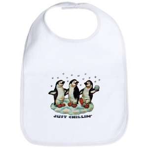  Baby Bib Cloud White Christmas Penguins Just Chillin in 