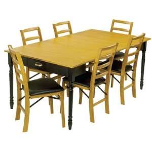   Style Expanding Dining Table with Oak Top: Furniture & Decor