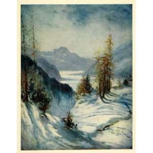 1907 Print Engadine Valley Maloja Pass Switzerland Mountainous Swiss 