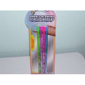  (4 Number 2 )Scented Bubble Blowing Pencil Toppers Toys & Games