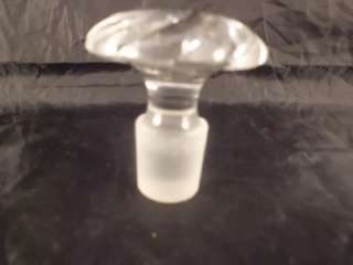 CLEAR SWIRL GLASS APOTHECARY VINTAGE BOTTLE STOPPER DECANTER PERFUME 