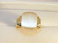 10K Yellow Gold Blank Square Signet Ring 4.68gms  