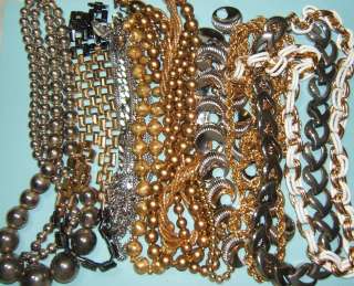 Vintage Lot All Chunky Chain Necklaces  