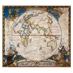   Map Of Discovery   Eastern Hemisphere  Tubed Map
